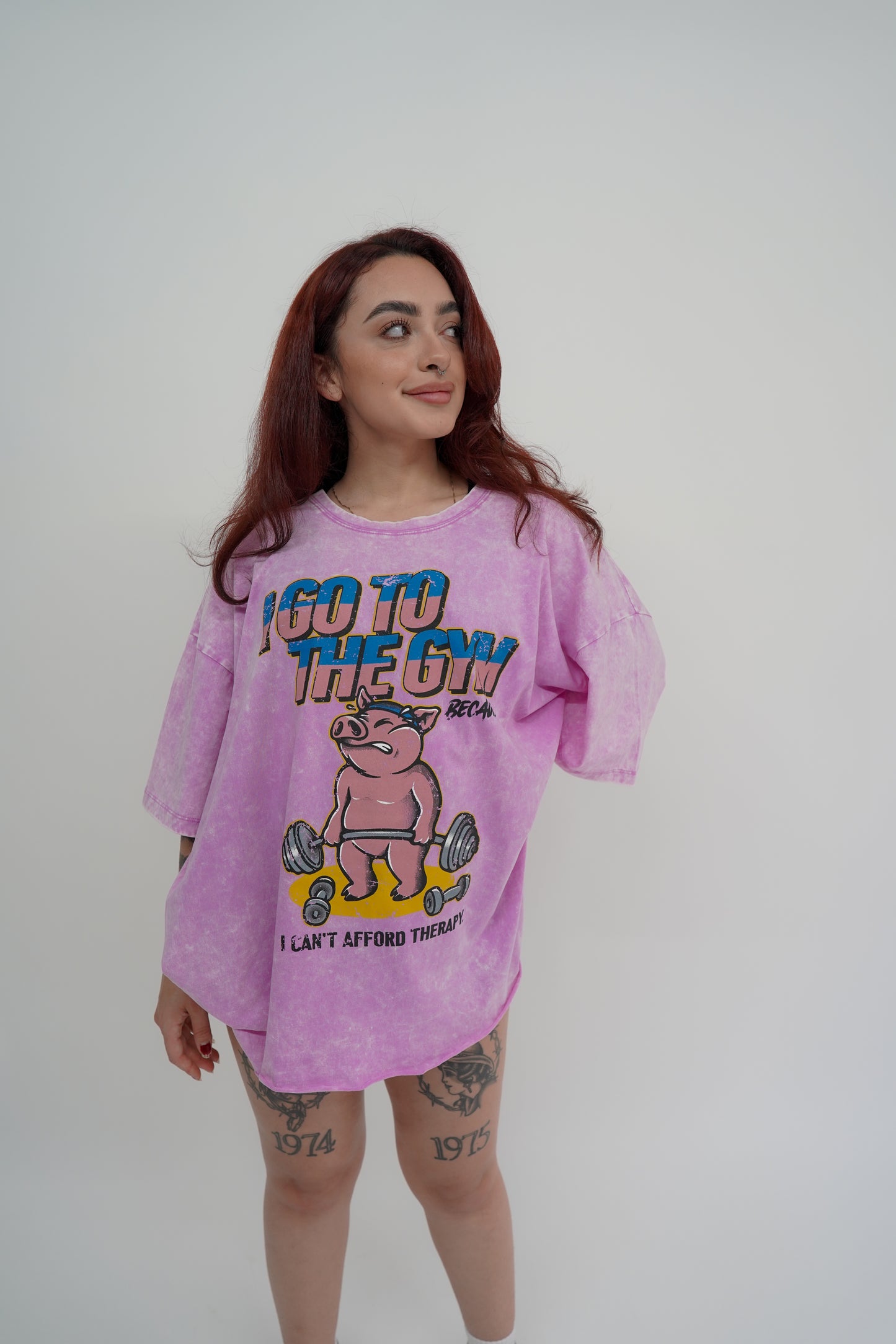 "I go to the gym because..." T-shirt